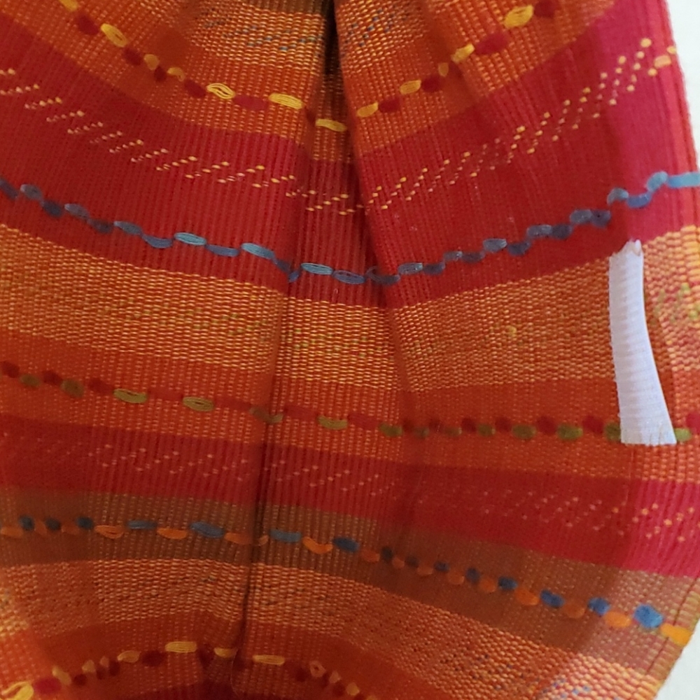 Rust Multicolored Fringe Envelope Handbag - image 7